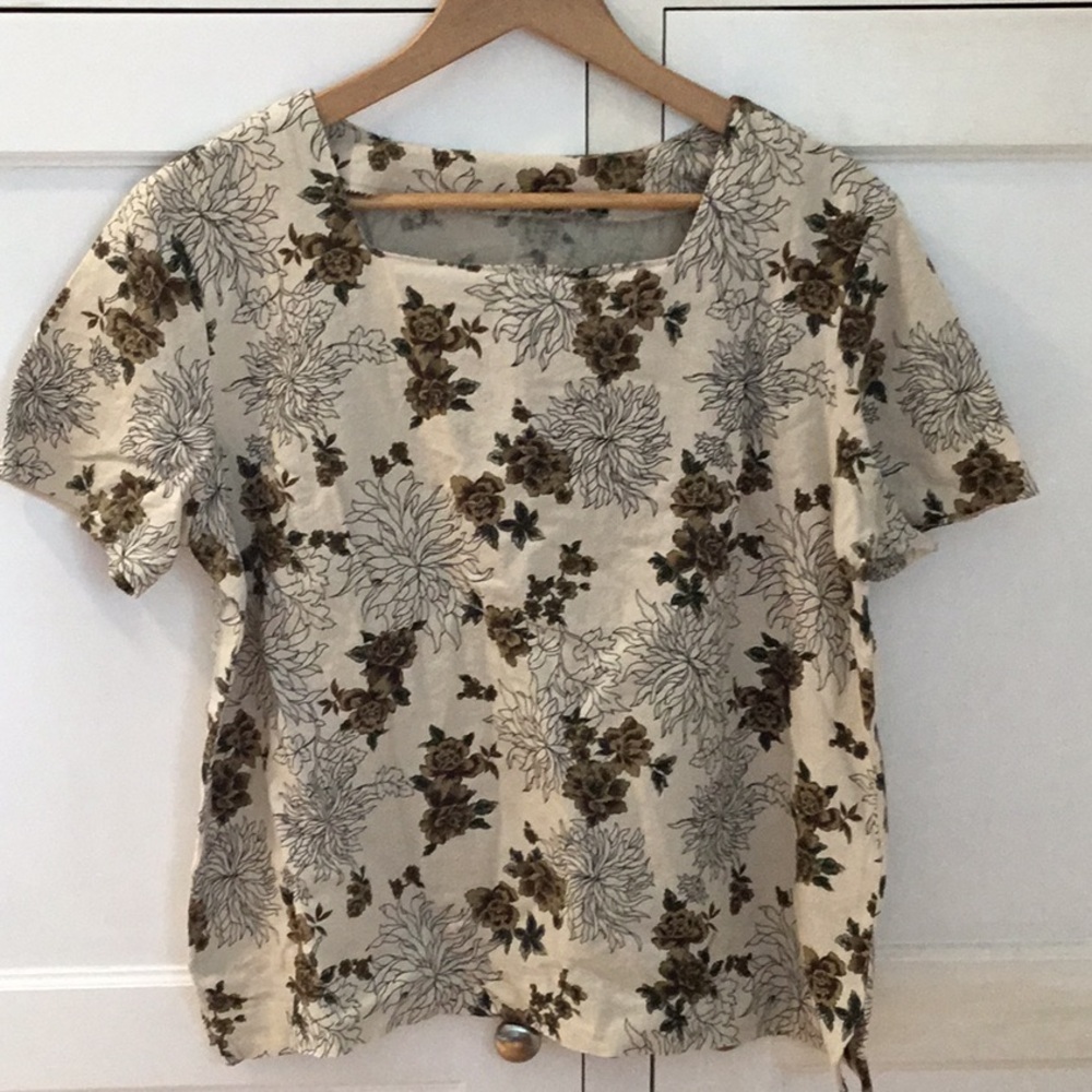 Handmade linen blouse size large